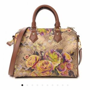 LOUIS VUITTON Metallic monogram Iv garden speedy bandouliere 25 Gold 🤩👜💐